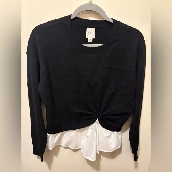NWT Maeve The Gemini Twofer Pullover Sweater size‎ small - Image 4