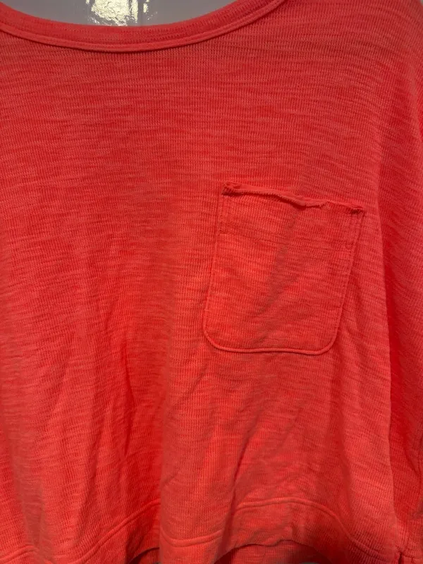 Bright pink crop aerie pocket‎ long sleeve - Image 2