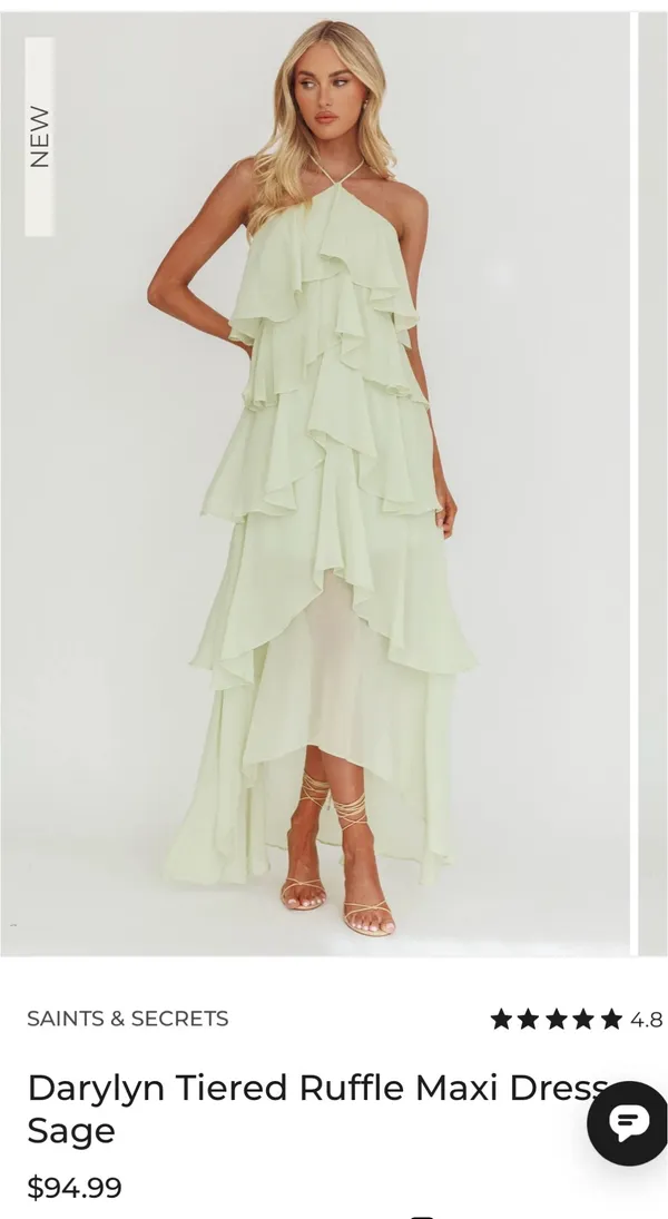 Selfie Leslie Tiered Halter Dress - Image 3