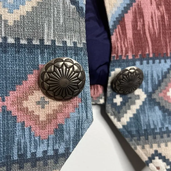 Vintage Coldwater Creek Aztec Southwest Open Front Vest Women’s Size XL - Image 2