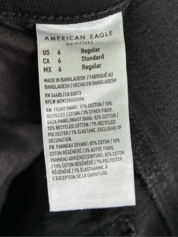 NWT American Eagle Dreamy Drape Strigid Ultra Wide Leg Jeans Low Rise 6 R 28 - Image 8