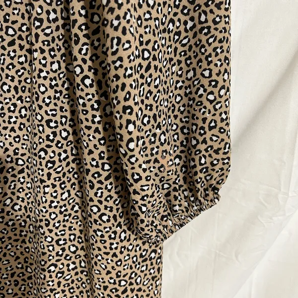 Altar’d State Womens Leopard Print Long Sleeved Mini‎ Dress size Medium - Image 5