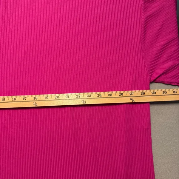 Dressed in Lala Malone Rib Oversized T-Shirt Side Slit Hot Pink Size XL - Image 6