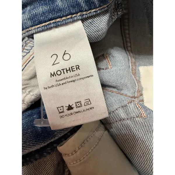 Mother Dazzler Yoke Front Ankle Jeans‎ Light Wash High Rise Crop Denim - Image 5