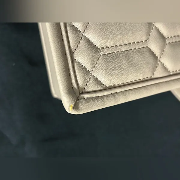 Steve Madden Quilted Mini Tote BNIKO Crossbody Purse Beige - Image 13