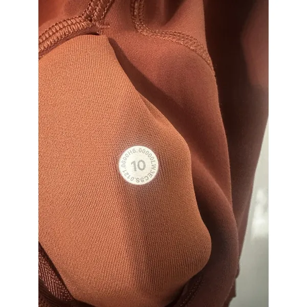Lululemon Rulu Running Cropped 1/2 Zip Dark Terracotta Womens Athletic Top 10 - Image 8
