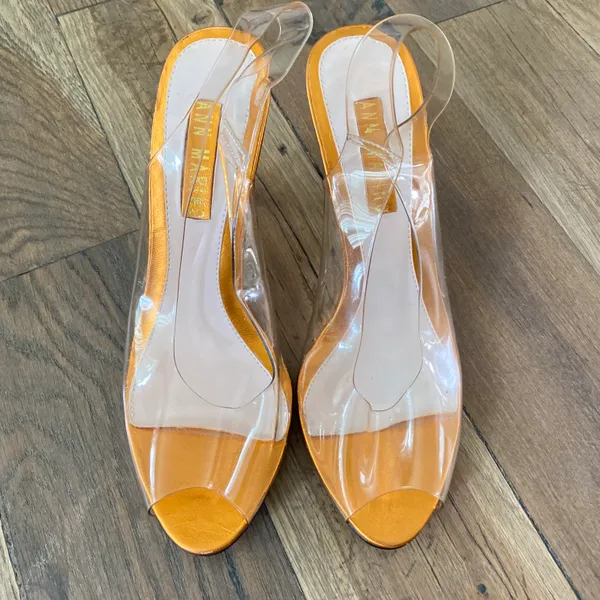 Clear Transparent Heel Shoe Size 6 - Image 3