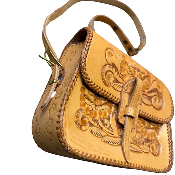🤎 Clifton’s Vintage Hand-Tooled Leather‎ Shoulder Bag Western Purse 🤎 - Image 2
