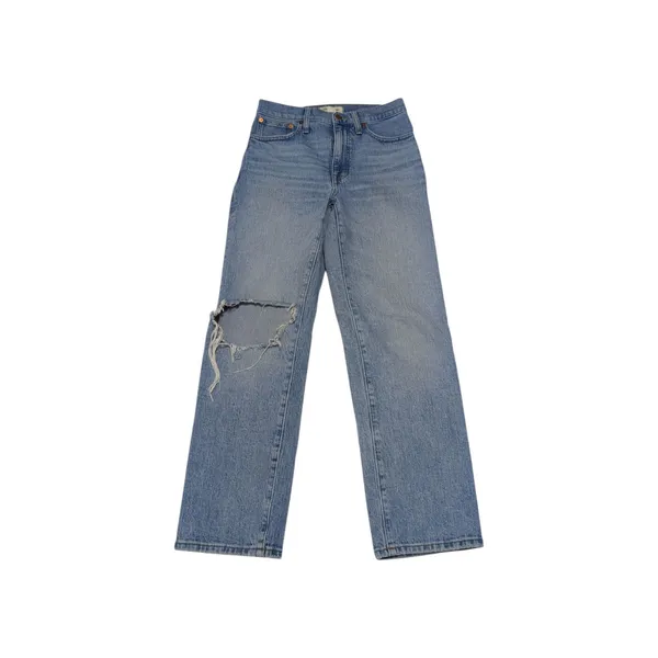 Madewell The Perfect Vintage Straight Jeans Reinhart Wash Light Blue Distressed - Image 2
