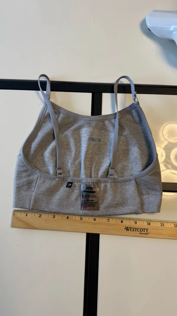 Gymshark Vital Seamless Sports Bra - Gray/Blue - Size Small - NWOT - Image 7