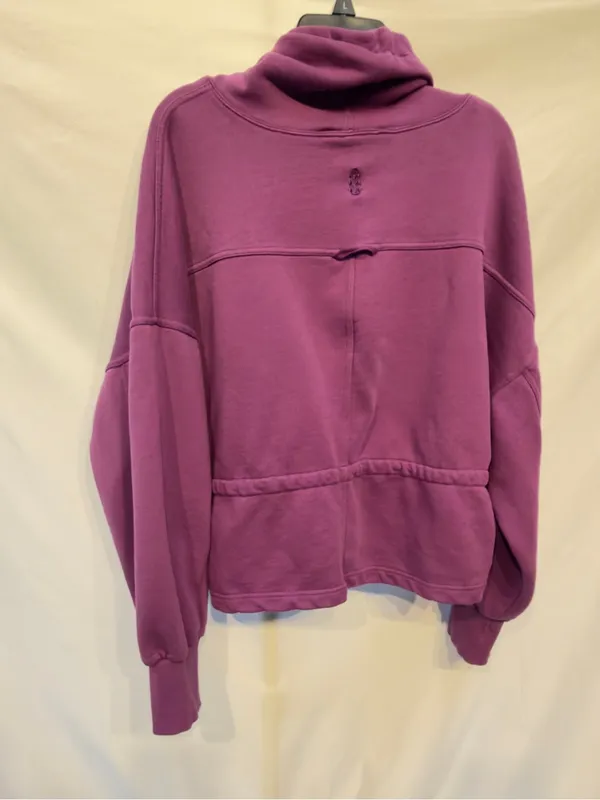 Free People Movement Remi Purple Drawstring Sweatshirt Size Large NWOT - Image 9