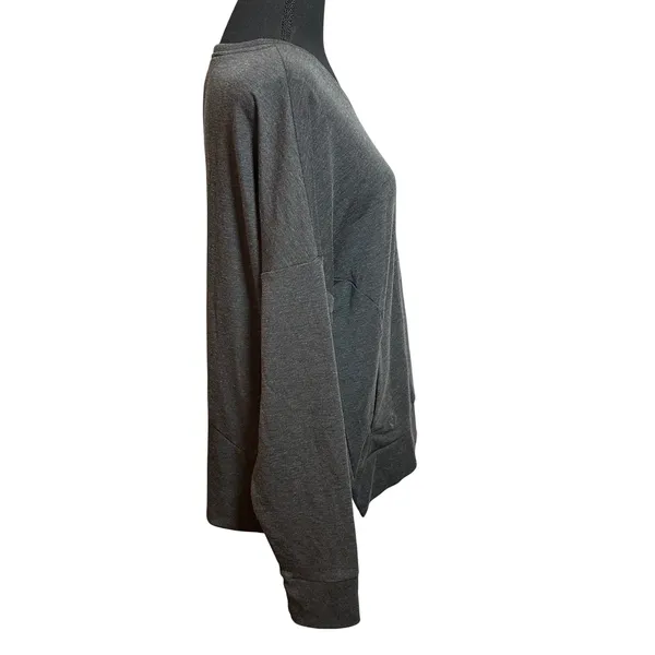 Kuhl Women Charcoal Gray Heather Long Sleeve Thumbhole Pocket Top Size L Hiking - Image 4