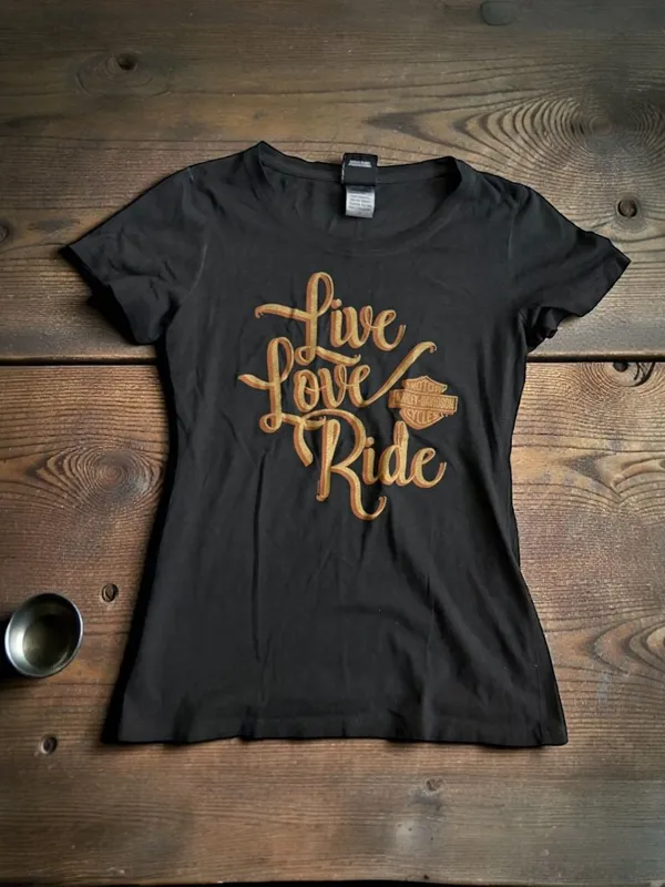 HARLEY DAVIDSON Jamaica Motorcycle Live Love Ride T Shirt Size Small - Image 3
