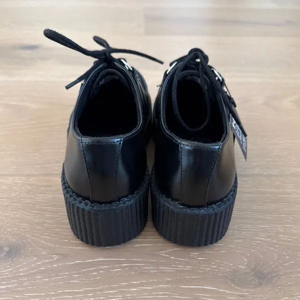 TUK Viva Mondo Leather Creeper Shoes Size US W 6 Black - Image 5