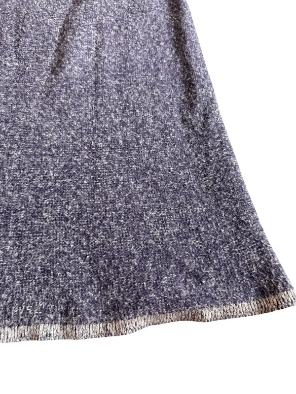 Moth Anthropologie Cotton Wool Blend Maxi Skirt Pull-On Purple Stretch Sz Small - Image 8