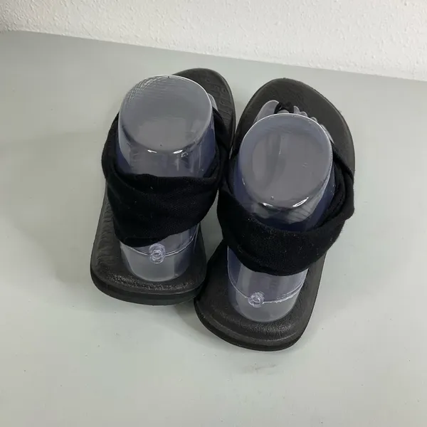 Sanuk Black Fabric Thong‎ Sandals Size 9 - Image 4