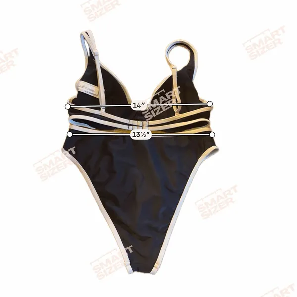 Salt + Cove Bikini Set Womens Size L Black White Trim Underwire High - Image 5