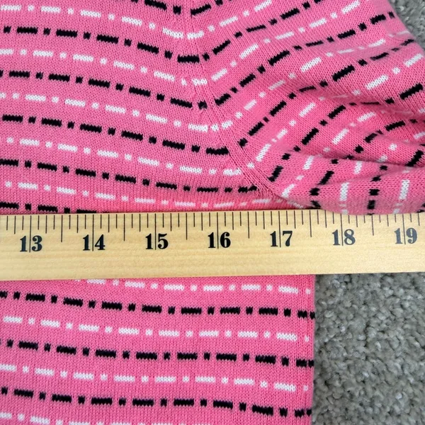 Alexandra Bartlett Tank Cardigan Set Pink Striped Cotton Size M Y2K Coquette - Image 7