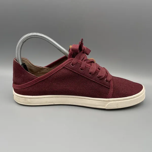 Olukai Shoes Women Size 7.5 Maroon Burgundy Knit Mesh Sneakers Coastal Pehuea Li - Image 5