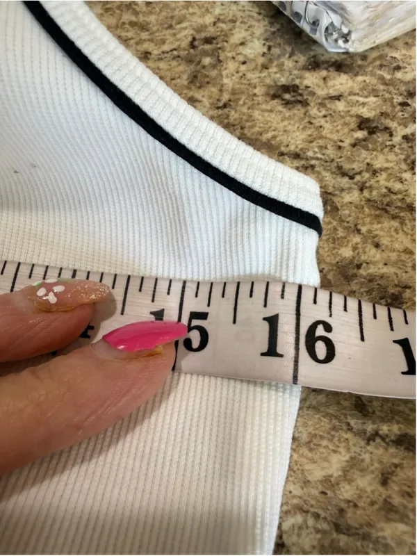 Women's Theory White & Black Scoop Neck Pima Cotton Tank Top Size S - Image 8