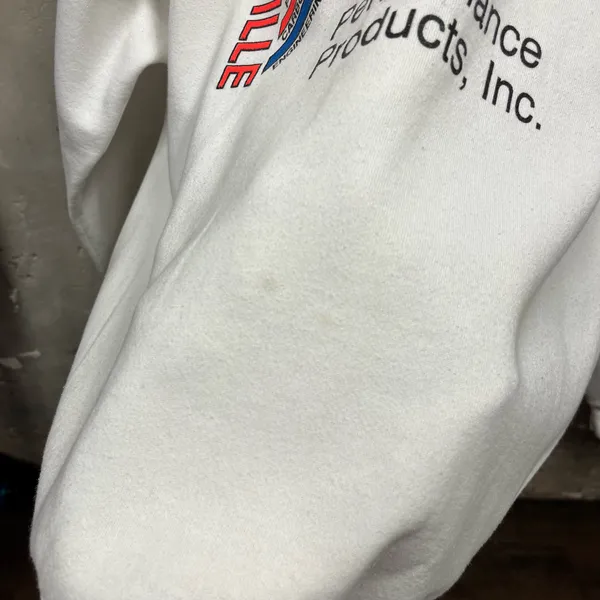 Vintage 1980s Amoco Greenville, SC Neon Graphic Raglan Cut Crewneck Sweatshirt - Image 5