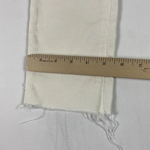 AG Adriano Goldschmied Prima‎ Jeans Womens 25R White Corduroy Cigarette - Image 8