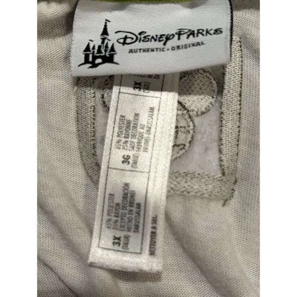 Disney Parks Animal Kingdom 1998 Chip Dale Raglan Graphic Tee White Green‎ 3X - Image 16
