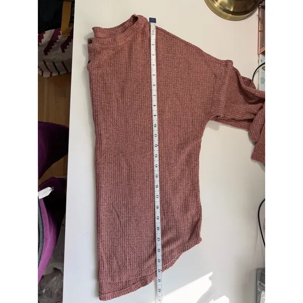 Old Navy‎ Womens Amber Wave Plush Waffle Knit Henley Tunic Top S 609476-02 - Image 8