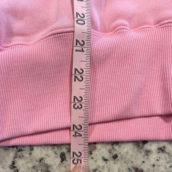KATIE NYC Pink Zip Up‎ Hoodie Sweatshirt XL Cozy Fleece Lined Casual Streetwear - Image 6