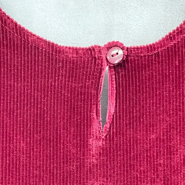 Vintage Newport News‎ Jumpsuit Women Large Red Velvet Ribbed Stretch Minimalist - Image 5