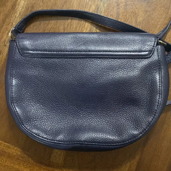 Talbots genuine leather purple saddle bag - Image 14