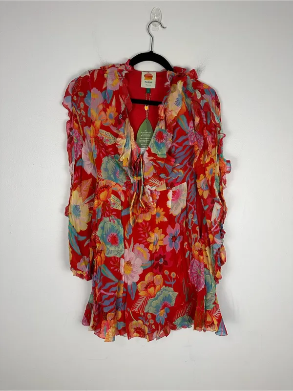 Farm Rio Hudson Floral Mini Dress Women’s S - Image 2