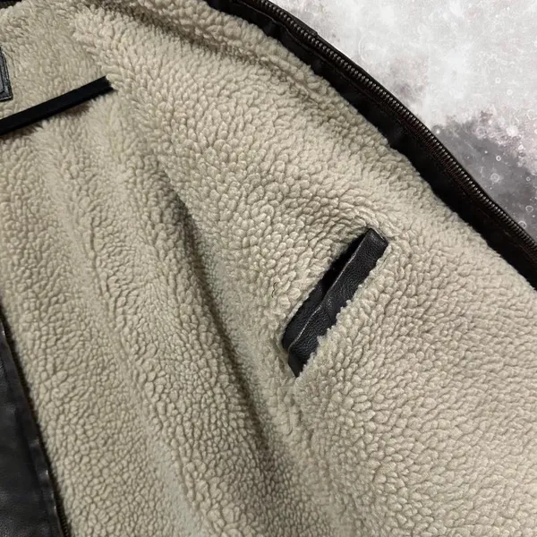 Accents Collection Faux Leather Sherpa Utility Jacket - Image 7