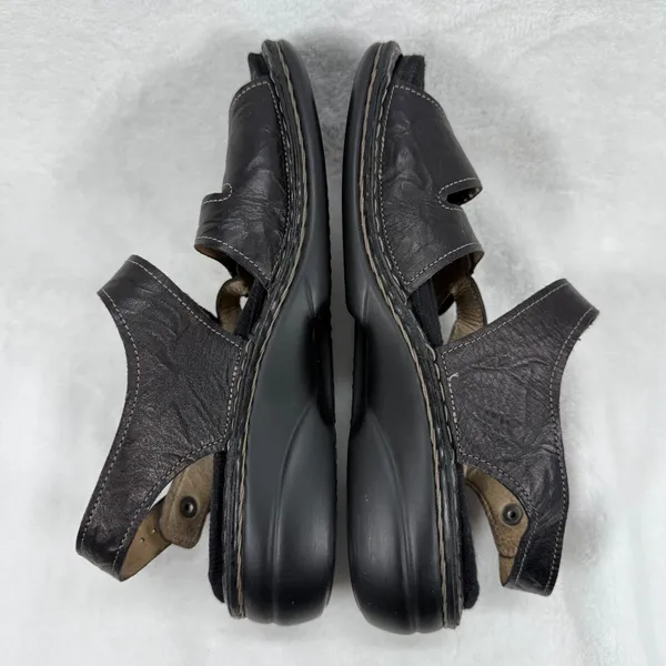 Finn Comfort Leather Sandals Adjustable Straps Comfort‎ Germany Black Sz 38 US 7 - Image 10