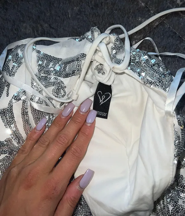 Windsor White & Silver Dress - Image 4