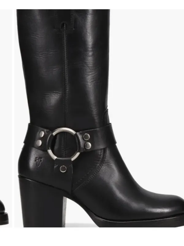 NEW Frye Jean Harness Boots Leather Black Size 8.5 - Image 3