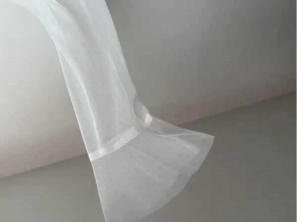 Ivory Mesh Bridal Robe White - Image 6