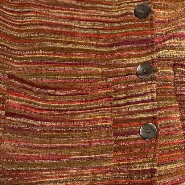 Vintage TanTrums Striped Chenille Jacket S Boho Art To Wear Textured Boxy 90s - Image 9