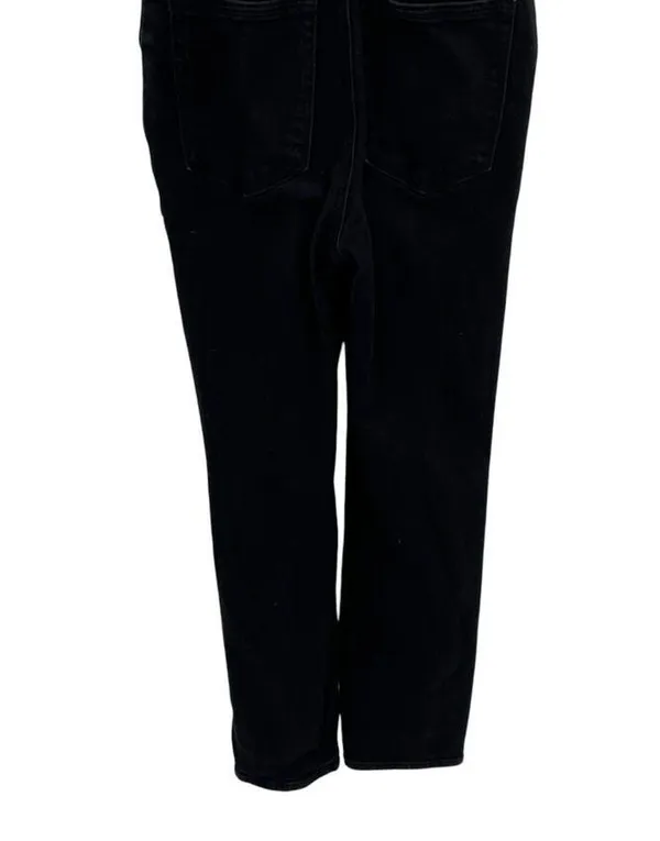Good American Fit For Success Zippered Jumpsuit In Black099 Denim Size 1 / Small - Image 12