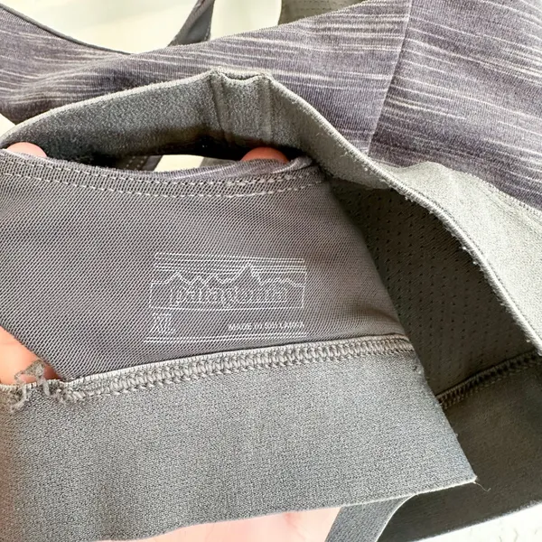 Patagonia | Switchback Cross-Back Sports‎ Bra in Spacedye Forage Grey - Image 5