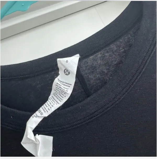 Black Crop Lululemon Shirt Women’s Top Short Sleeve 6 - Image 2