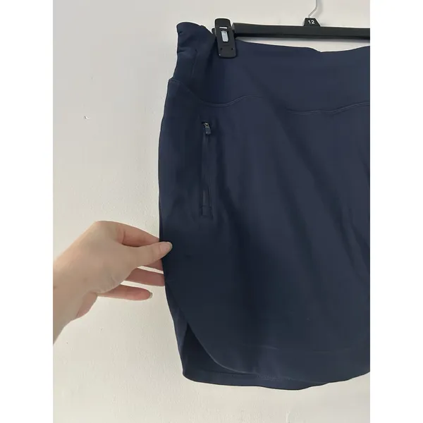 Athleta Fairway High Rise Navy Golf Skort Size Xl Tennis Preppy Athleisure 16” - Image 5