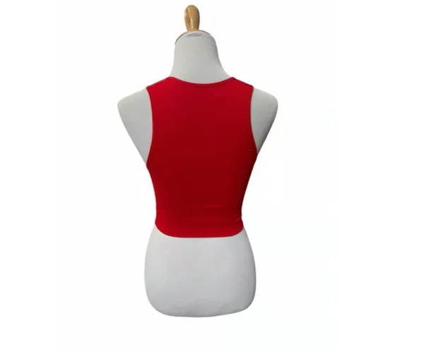 Out from Under UO red M Hailey plunge neck cropped tank - Image 6