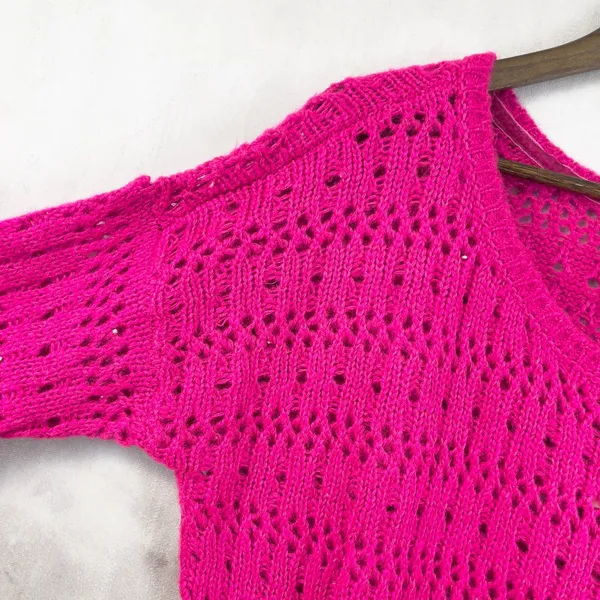 Aeropostale Sweater Womens Large Open Knit Y2k Dopamine Mall‎ Goth Indie Fairy - Image 3