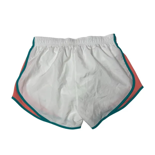Nike Tempo Dri Fit White Coral Teal Running Shorts Women's Medium - Image 2