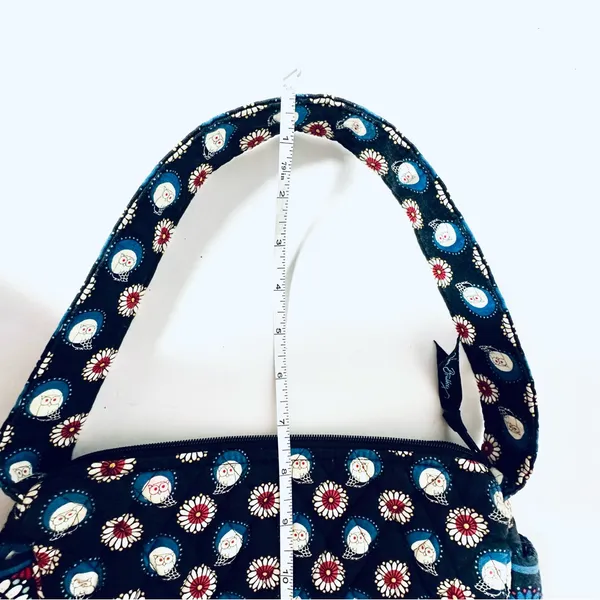 Vera Bradley Floral Patterned Quilted Purse with Libby Night Owl Motif 6” x 11” - Image 11