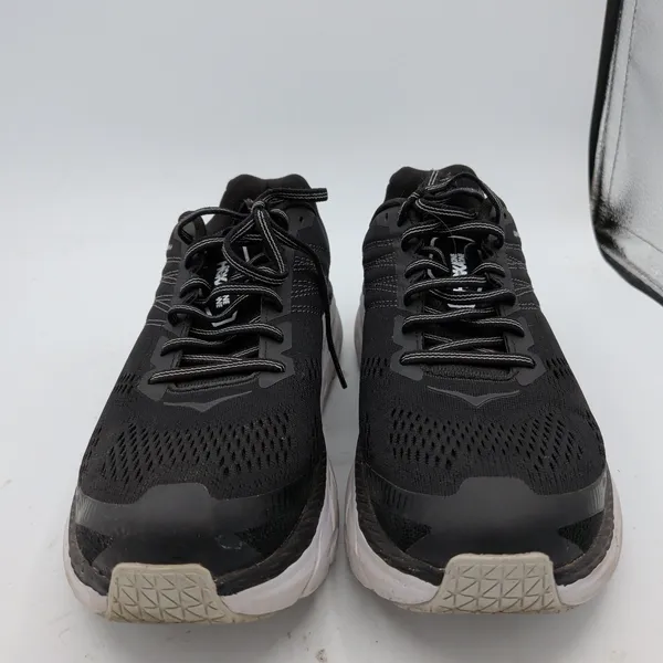 Hoka One One Clifton 6 Black White Running Shoes Womens 10 1102873-BWHT - Image 3