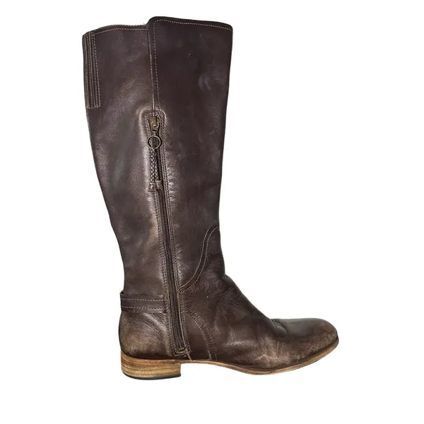 UGG Australia Amberlee Espresso Leather Equestrian Style Boots, Size 9.5 - Image 12