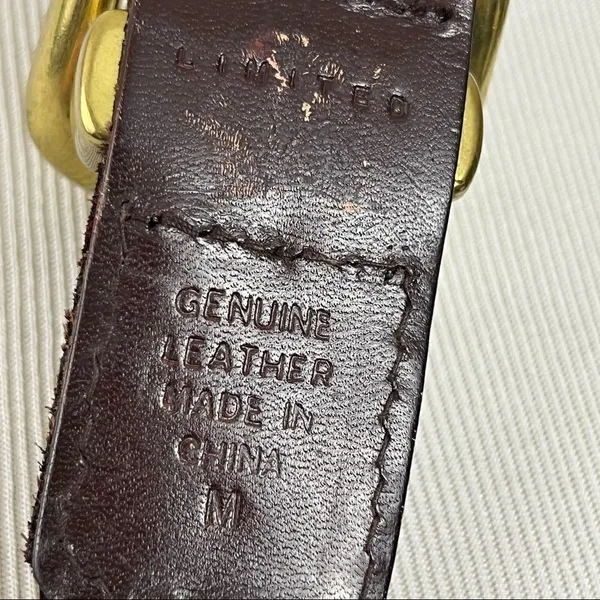 Vintage The Limited Genuine Leather Boho Waist belt Fully Adjustable S/M - Image 4