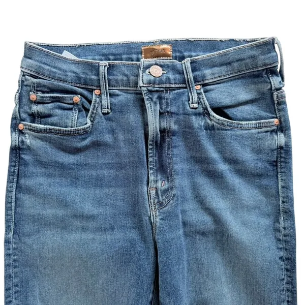 Mother Denim The Insider Step Chew Fray Ankle Jean Size 26 Dancing on Coals Blue - Image 4